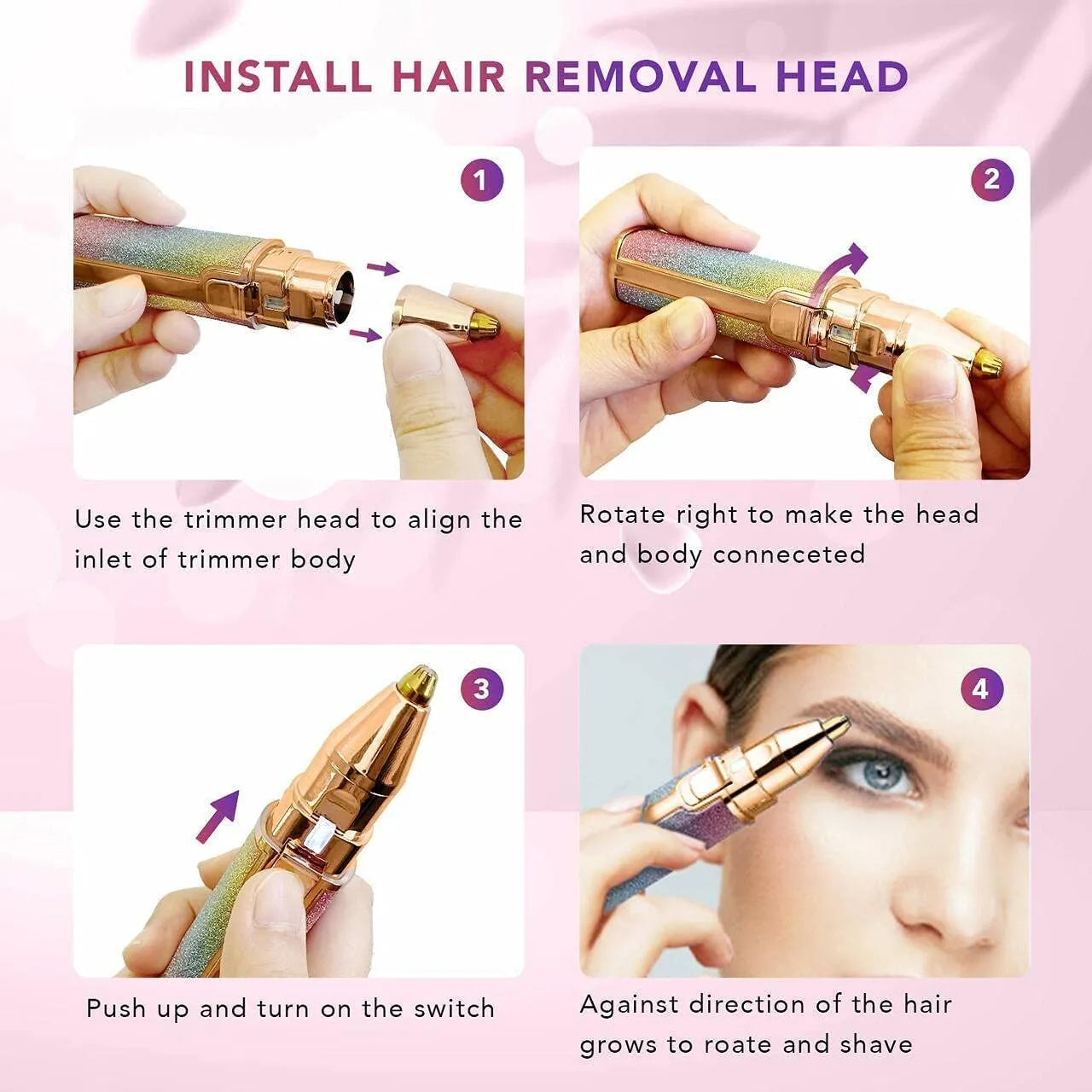 2 in 1 Facial Hair Trimmer - Flawless Facial Hair Remover