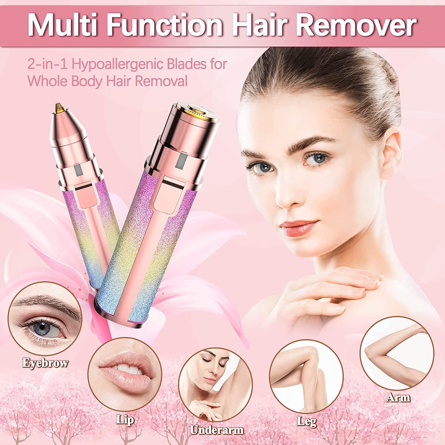 2 in 1 Facial Hair Trimmer - Flawless Facial Hair Remover