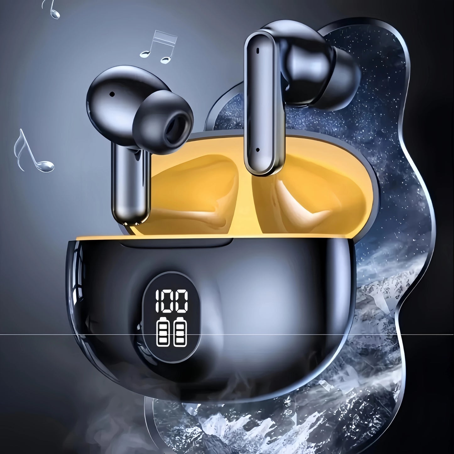 S510 TWS Wireless Headphones LED Power Earphones Digital Display