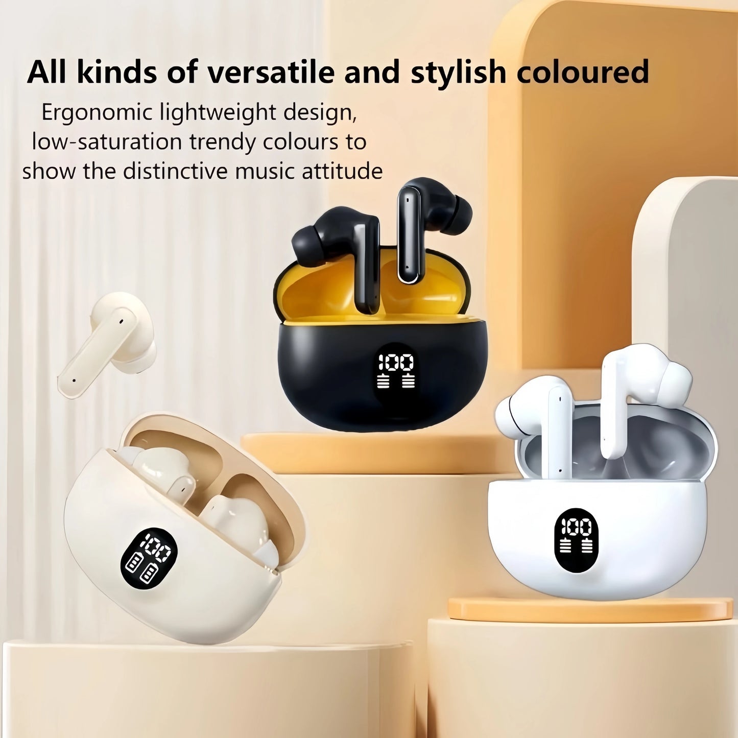 S510 TWS Wireless Headphones LED Power Earphones Digital Display