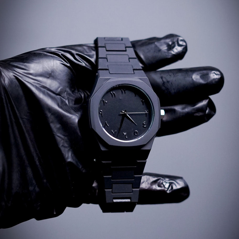 Black Arabic Aura Watch – Sleek, Lightweight Design with Premium Finish