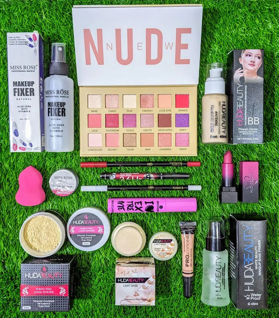 Professional 14-in-1 Cosmetic Set – Long-Lasting Nude Makeup Collection
