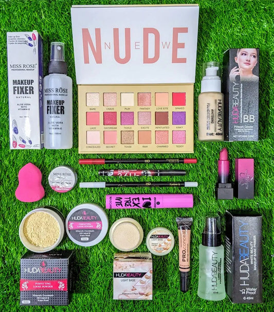 Professional 14-in-1 Cosmetic Set – Long-Lasting Nude Makeup Collection